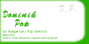 dominik pop business card